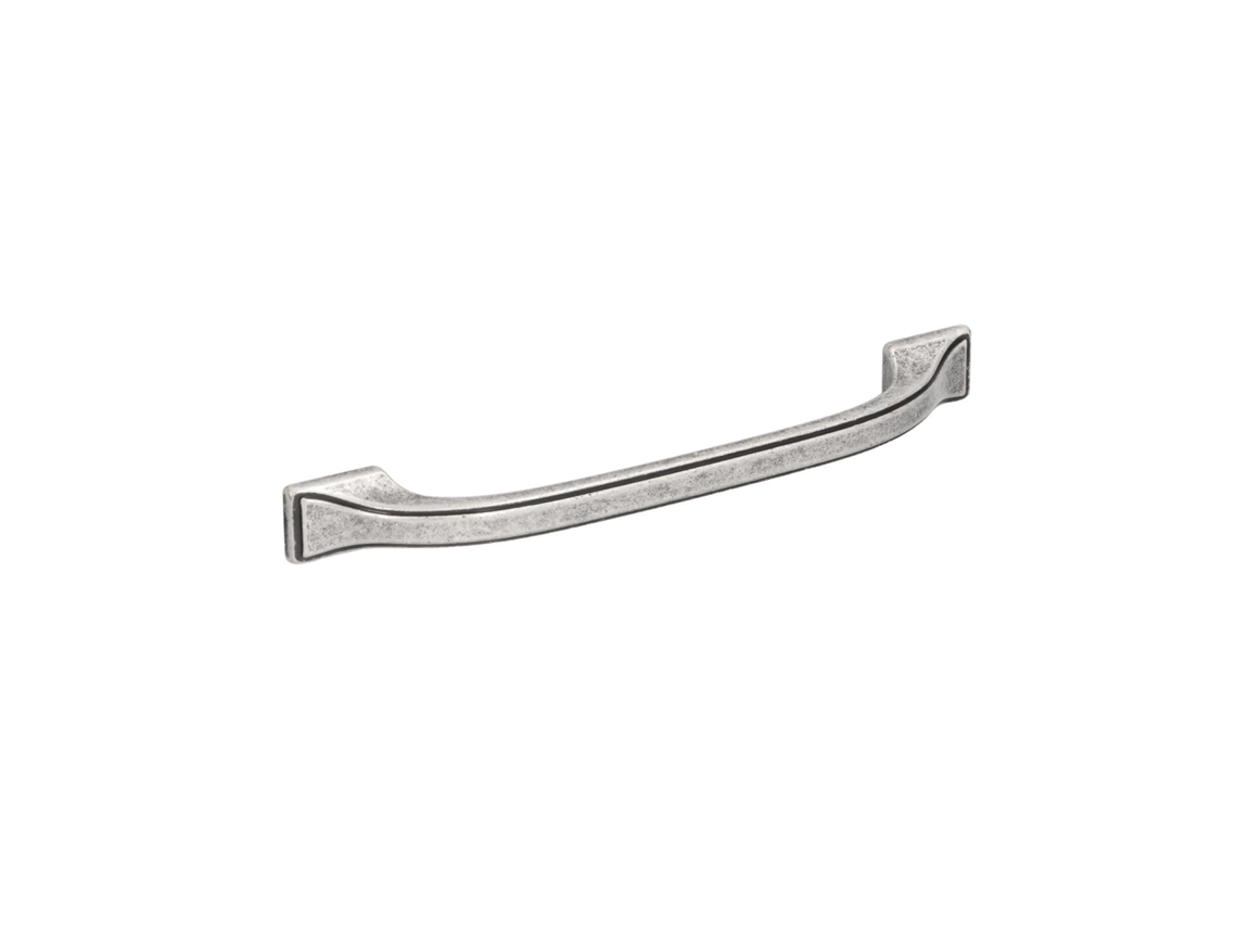 Puxador para Móveis em Zamac Distância Central 128mm Prata Antiga Brilhante Conjunto de 6 HARDWAREXCHANGE