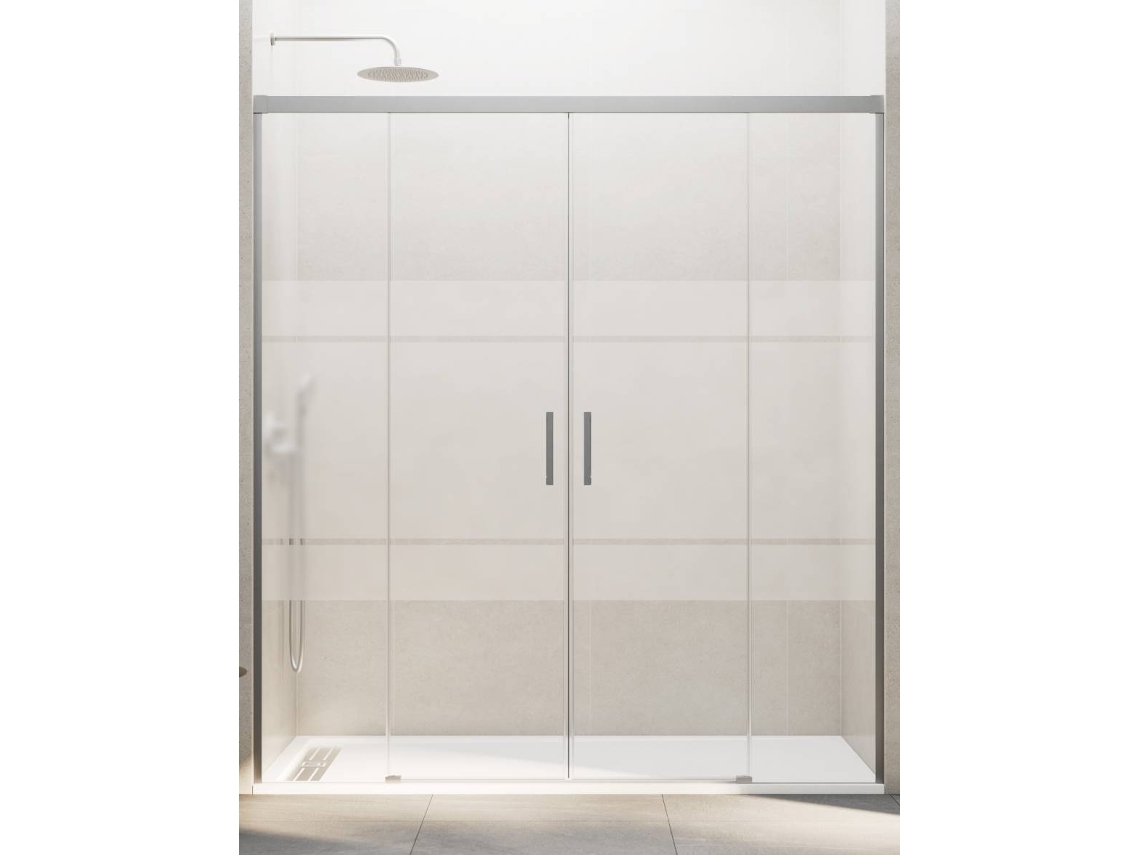 Divisória de duche Thalassa 2+2, 140cm, perfil cobre, vidro transparente DUCHA.ES