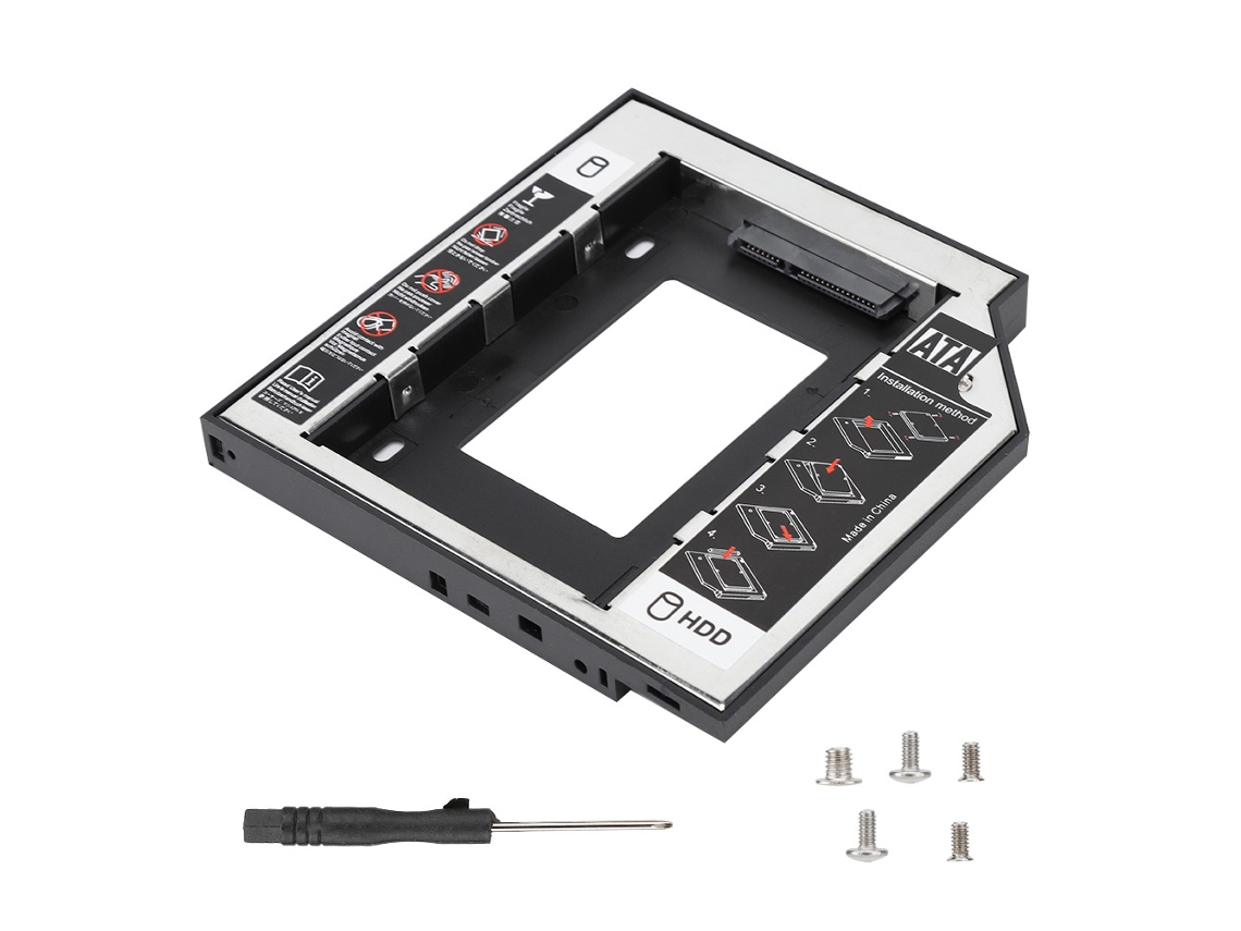 Suporte Semi De Alumínio 12,7mm Para Ssd De Notebook Sata3, Prato Porta-disco Rígido