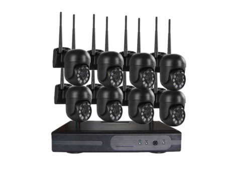 Câmara Zruxe Wnk618 3.0 Million Pixels 8 Channel Wireless Dome Camera Hd , Motion Detection Two Way Audio Full Color Night Vision