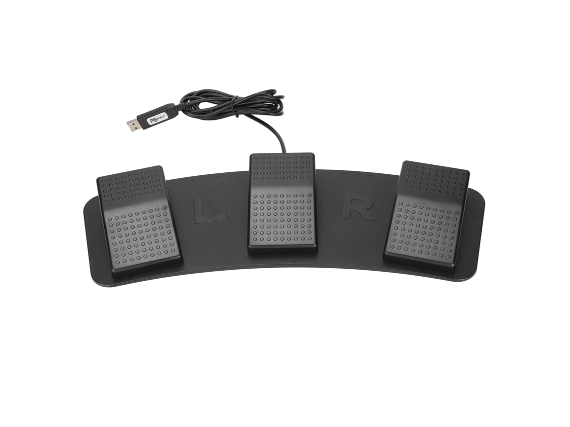 Pedal Usb Lurelia Compatível Com Windows, Ligação Usb, Em Aço, Controlo Preciso