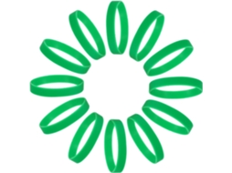 Uonlytech 100-pulseiras Elásticas De Silicone Verde Para Festa Do Dia São Patrício, Pulseiras Esportivas Para