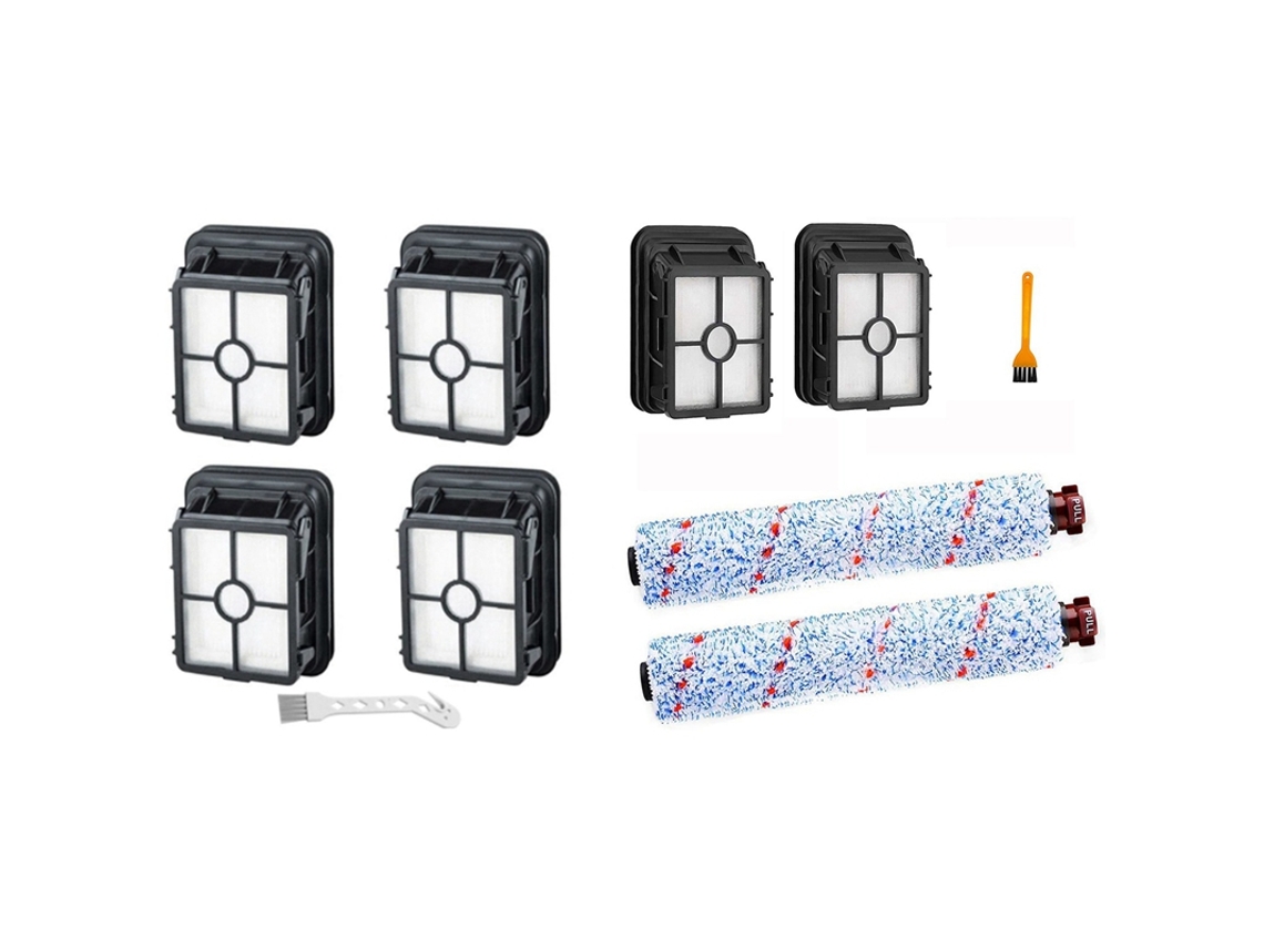 Peça de substituição de rolo de escova multi-superfície, 5 peças com conjunto de filtro 2554a para bissell crosswave sem fio max series