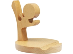 Suporte De Madeira Para Smartphone, Suporte Para Celular, Suporte Criativo Para Tablet E Smartphone Com Tema Kung Fu Kid.