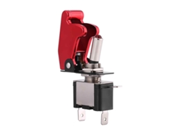 Interruptor Basculante Spst De 12v 20a Com Capa Vermelha Para Carro Corrida, Lâmpada Led, Controle De Ignição Liga/desliga