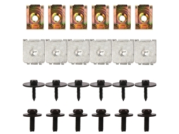 Conjunto De 24 Clipes De Aço Carbono Para Parafusos De Proteção Sob O Cárter Do Motor.