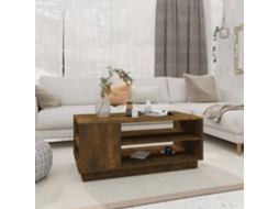 Vidaxl Mesa De Centro 102x55x43 Cm Derivados Madeira Carvalho Fumado