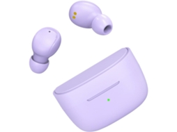 Fones De Sem Fio Tws Com Leves E Para Som Hi-fi Por Toque. Cor Roxa