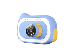 Halinuia Câmera Digital Infantil Zoom Macro (azul + 16gb)