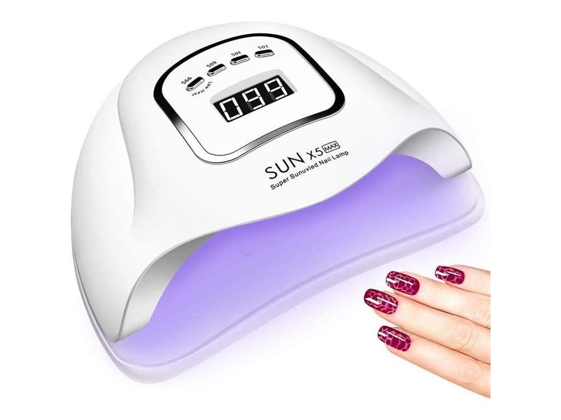 Lâmpada de Unhas Uv Led 150w, Secador Profissional com 4 Timer, Seca Quase Todos os Géis