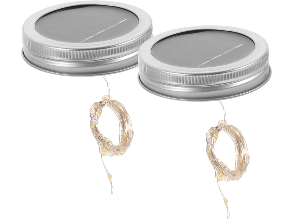 Conjunto de 2 Luminárias Solares de Led com Luz Quente para Jardim SFUSHOS