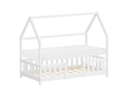 Cama Infantil Ml-design 80x160 Cm, Branco, Com Colchão E Proteção Contra Quedas