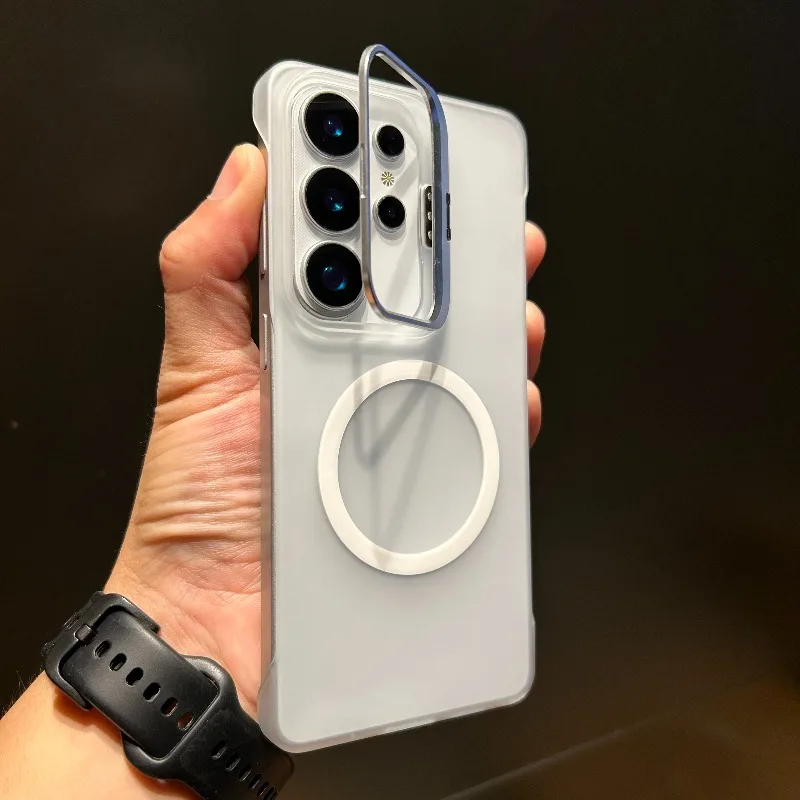 Capa Protetora Transparente (ms White Galaxy S24plus), Compatível Com Carregamento Sem Fio E Função De Suporte.