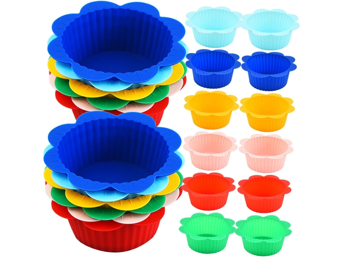 Formas Para Muffins E Cupcakes, 24 Unidades, Para Assar Sobremesas