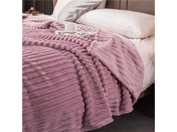 Manta de Flanela Macia Fansu Cor Sólida Quente e Grossa Ideal para Cama Sofá em Todas as Estações 127x152cm, M