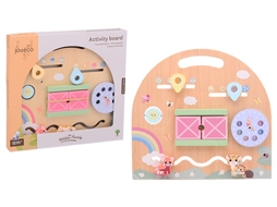 Brinquedo Educativo De Madeira Com Bandeja De Atividades Jouéco, Multicolorido