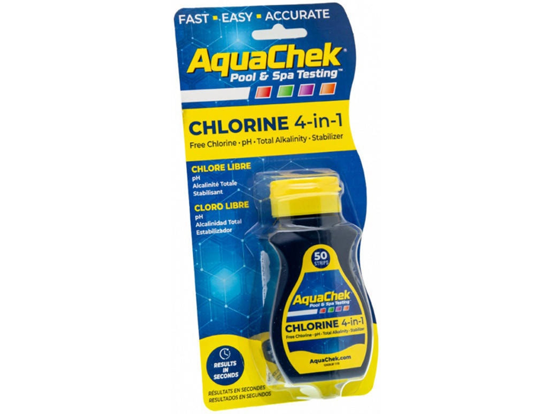 Aquacheck NC PISCINAS Chlorine 4 em 1 50 Tiras