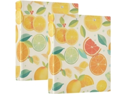 Massa Escolar Amarela Limão, 3,8cm 1,5 Polegadas, 3 Argolas Com Sacos Internos, Embalagem Com 1 2 Pastas Sortidas, 200 Folhas