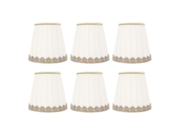 2026 6pcs Lámpara de Mesa Toldo Clip Moderno Minimalista Universal Plisado Tela Lampshade Reemplazo para Lámpara de Pie