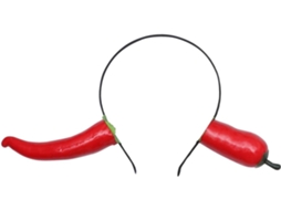Faixa De Cabelo Vermelha Ciieeo Em Espuma Leve, Formato De Pimenta, Para Adultos, Ajuste Firme, Acessório.