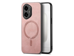 Capa Traseira De Couro Para Honor 300 Compatível Com Capa De Celular Magsafe Skin-touch - Rosa