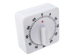 Timer De Cozinha, 60 Minutos, Alarme Sonoro, Branco