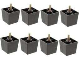 Shineofi Conjunto De 8 Pés Sofá Substituição Diy Com Suporte Estável E Resistentes À Deformação Em Metal Plástico