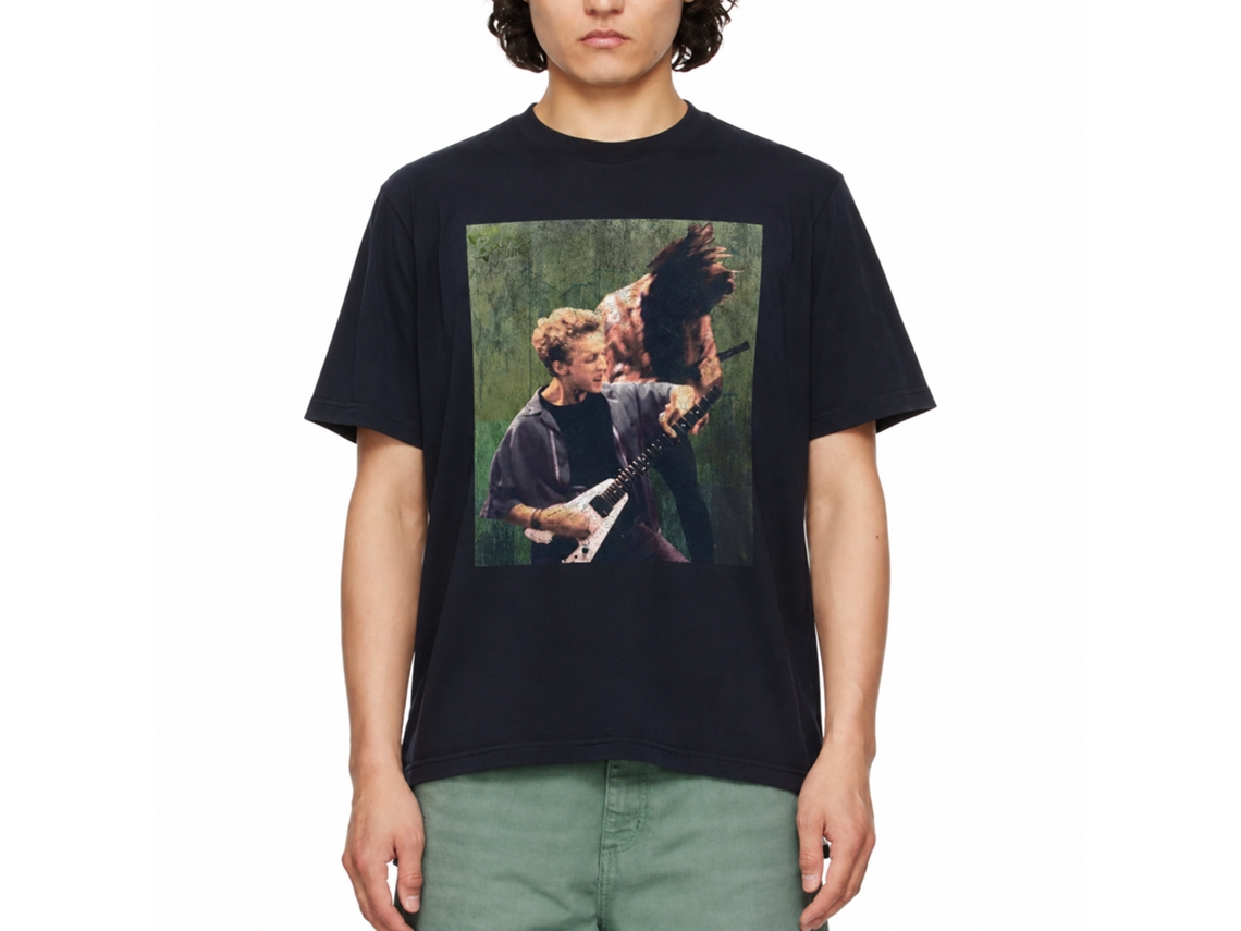 Rockinstone Bill And Ted Rocking Stallyns Navy Adult T-shirt Size:m