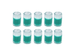 Mali 10pcs Miniatura Caneca de Cerveja Modelo Decorativo Acessório Casinha de Bonecas Verde