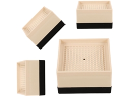 Tehaux Conjunto De 4-elevadores Cama Em Resina Para Móveis, Pés De Cadeira, Almofada Antiderrapante Para