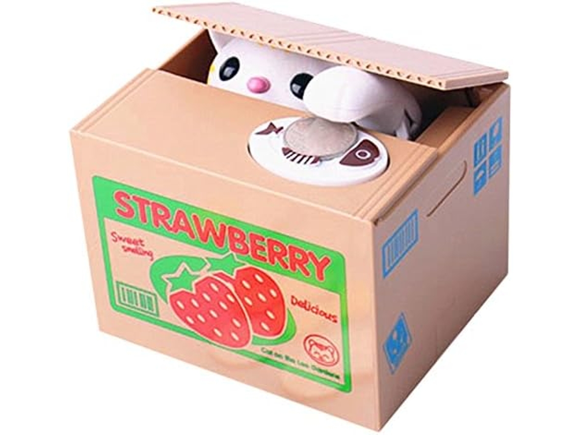 Cofrinho Fofo Itazura Com Ladrão Automático De Moedas, Gato, Porquinho Grande/cofrinho/banco/pote De Moedas Aquaforge