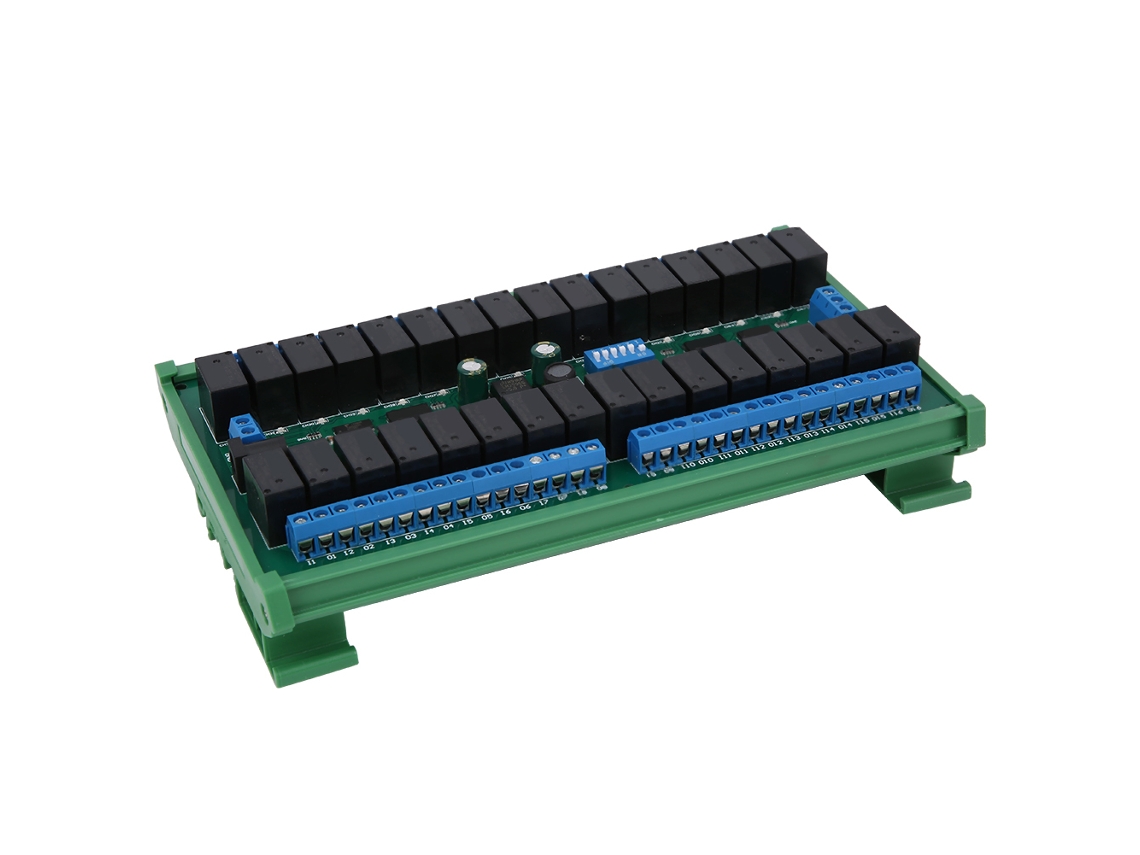 Laxiscreed Placa Relay Serial 32 Canais Rs485 Para Automação Industrial E Controlo Remoto