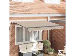 Vidaxl Toldo Retrátil Bege 350 X 200 Cm Tecido