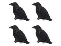 Decoração Corvos Halloween LAXISCREED 4pcs