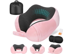 Almofada De Viagem, Em Espuma Viscoelástica, Com Máscara De Dormir, Com Acessórios Auriculares