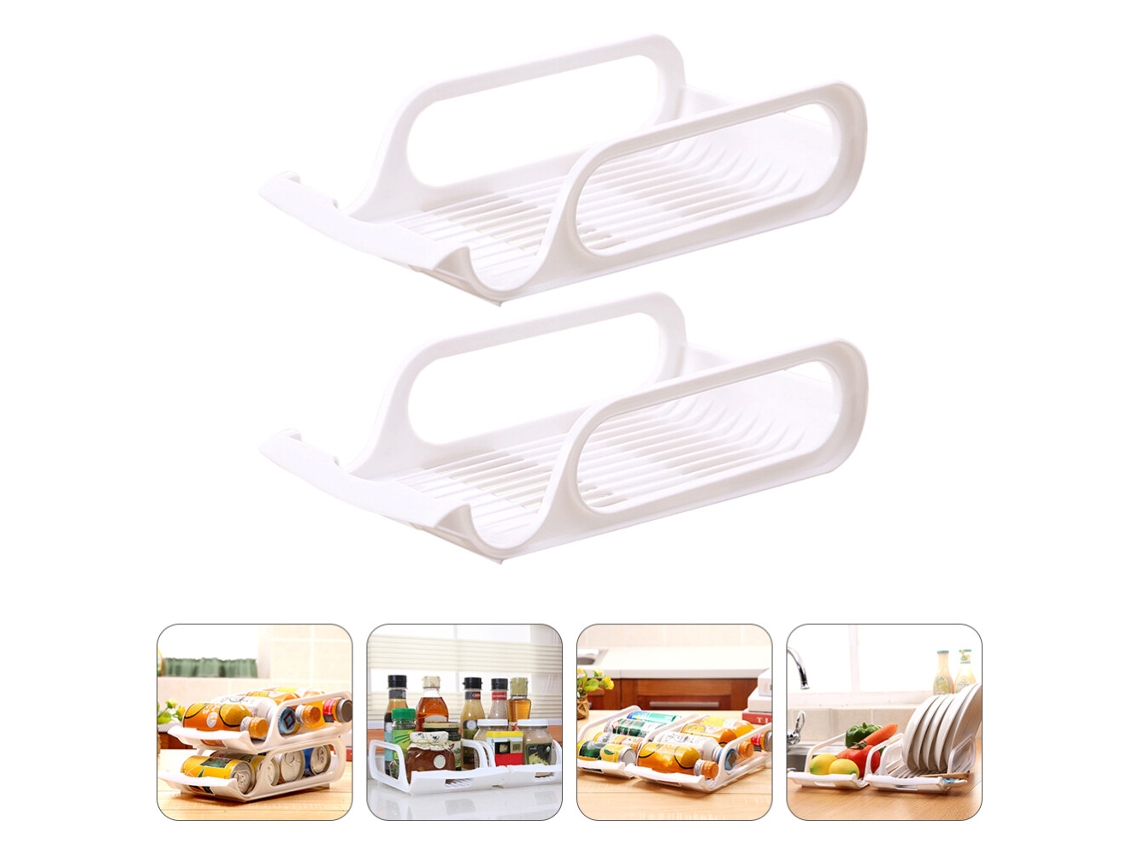 Peças Organizador de Refrigerantes para Geladeira Pequeno Dispensador de Bebidas Enlatadas Suporte para Cerveja SUNNY SPACES