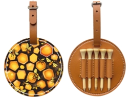 Bolsa para tees de golfe Parrot, preta, fácil de transportar | S/MARCA