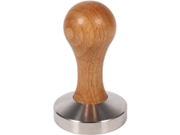 Prensa De Café Espresso Acero Inoxidable 57.5mm Base De Madera Mango Para Casa Oficina Regalo
