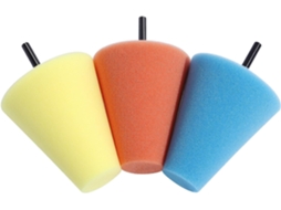 Conjunto de 3 esponjas de espuma cônicas para policiamento de viaturas.