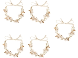 Conjunto De 5 Peças Com Tiara Floral, Coroa Elegante E Acessórios Para Noiva E Damas De Honra.