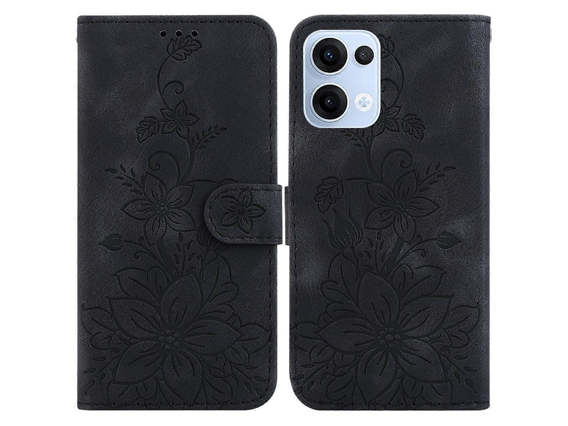 Capa De Celular De Couro Com Relevo Lily