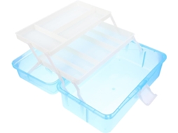 Caixa De Fraldas Portátil Tools 3 Com Alça, Em Plástico Azul, Compacta.