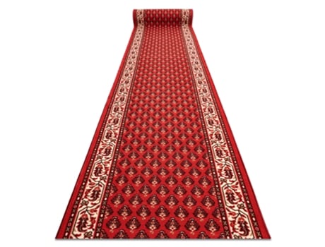 Passadeira Base Antiderrapante Inko DYWANY LUSZCZOW (100 x 900 cm - Vermelho)