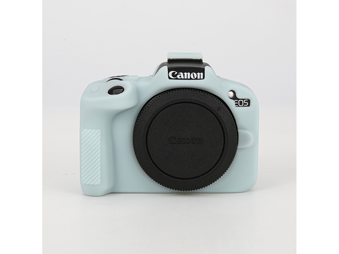 Capa Silicone HEXINYIGJLY para Canon R50leve Antirriscos, Acesso Total Tripé Verde Gelatinoso