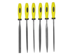 6 Piezas Set De Lijadoras Pequeñas De Acero Con Rodamiento: Puntas, Cuadradas, Redondas, Triangulares Y Planas Para Pulido Manual Sil-1115