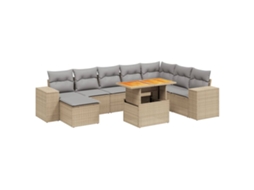 Garden Sofa Set, Garden Sofa Sets Vidaxl Bege Rattan / Vime (n/a)
