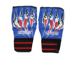 Luvas De Luta De Meio Dedo Antissuor Com Elastico Alto Para Saco De Boxe Treinamento Competicao Azul