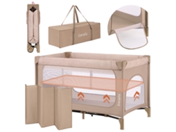 Berço De Viagem Lionelo Jasmin Easy Fold - 0-36 Meses - 2 Alturas - Colchão T25 - Dobrável - Bolsa De Transporte