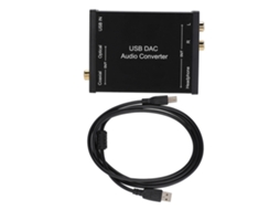 Conversor de áudio DAC USB, placa de som, saída analógica digital, fones de ouvido, plug and play | S/MARCA