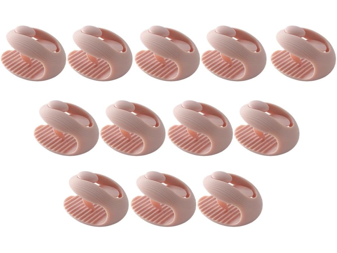 Conjunto De 12 Prendedores Lençol E Colcha Em Abs Rosa